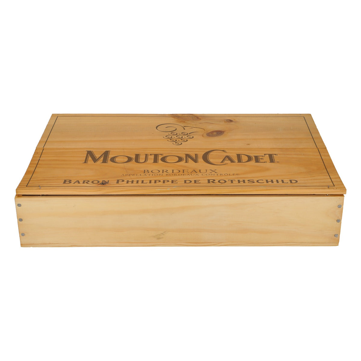 Cassa di legno decorativa per vino Mouton Cadet 32x50x10 cm – Vista 2