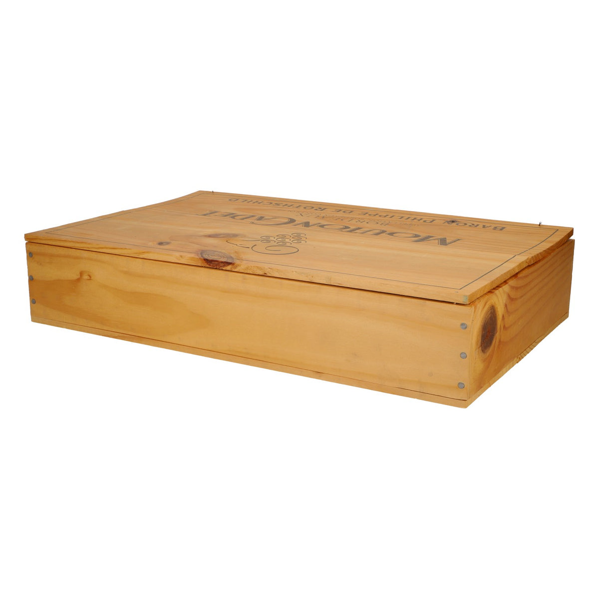 Cassa di legno decorativa per vino Mouton Cadet 32x50x10 cm – Vista 4
