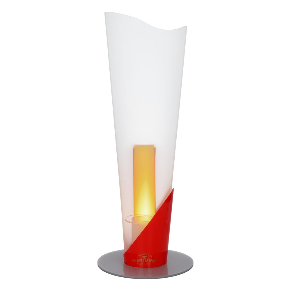 Espositore per bottiglie da bar Mumm Champagne Glorifier illuminato, 21x21x55 cm