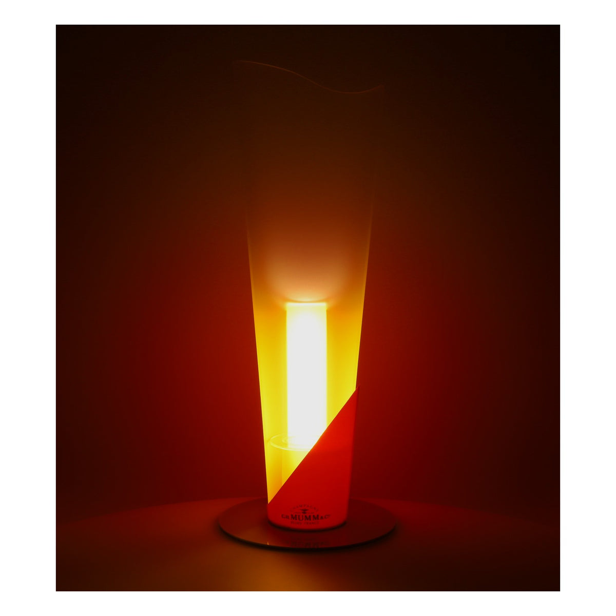 Espositore per bottiglie da bar Mumm Champagne Glorifier illuminato, 21x21x55 cm – Vista 4