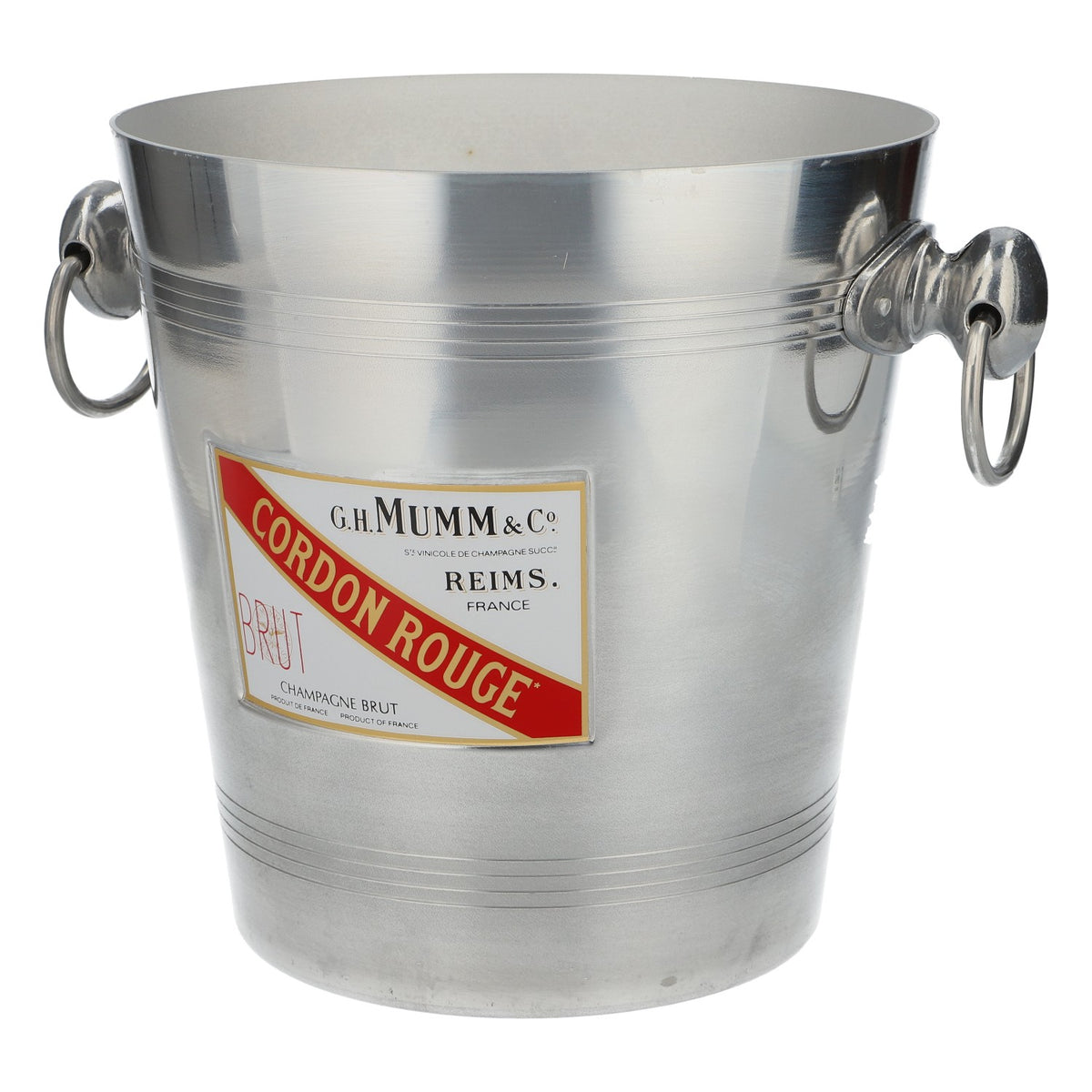 Mumm Secchiello per champagne con refrigeratore per bottiglie Cordon Rouge Champagne Brut in metallo argentato – Vista 4