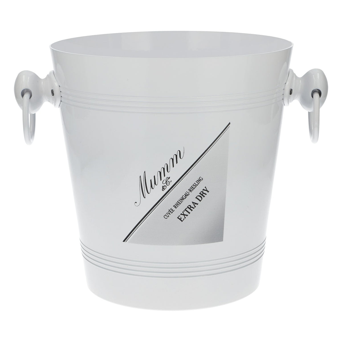 Mumm Secchiello per champagne, refrigeratore per bottiglie, contenitore per ghiaccio, Extra Dry, bianco, metallo
