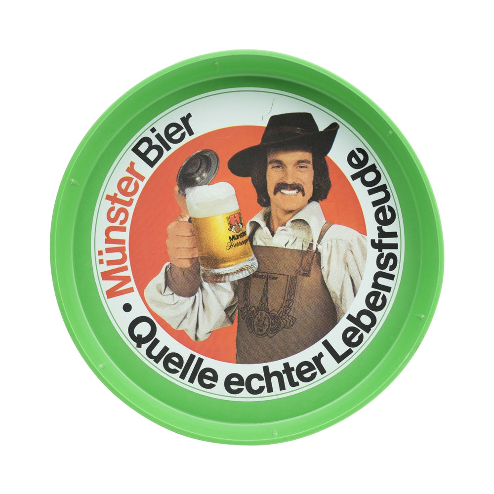 Vassoio per birra Münster con bicchieri antiscivolo, vassoio da cameriere, verde, per bar
