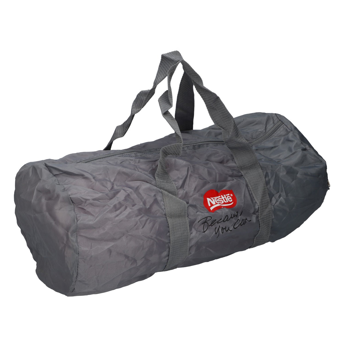 Borsa da viaggio pieghevole Nestlé, grigia, in poliestere, con cerniera, leggera, 50 cm – Vista 2