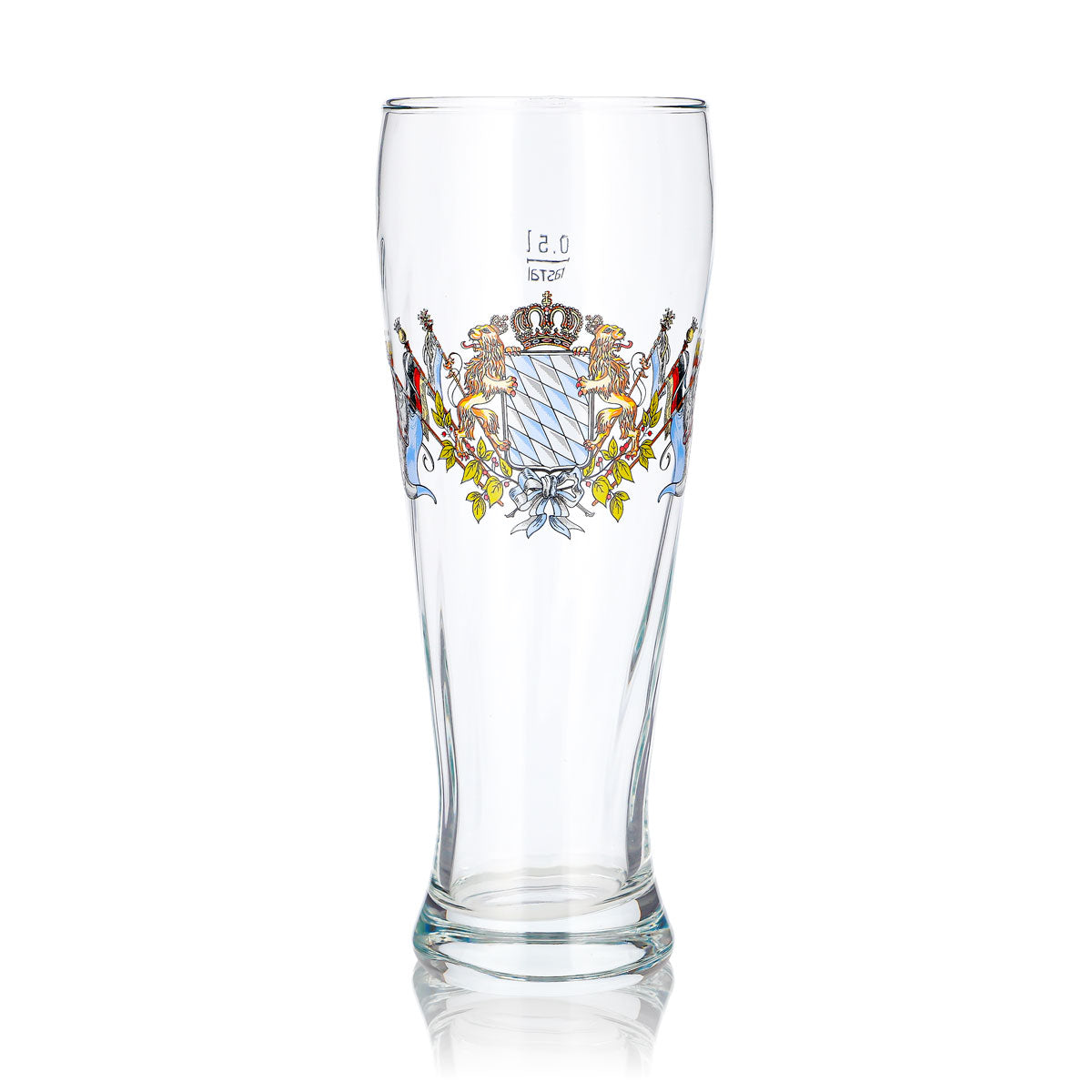 Bicchiere da birra No Name da 0,5 l, a forma di coppa, con logo del Bayern, per birra di frumento, Rastal
