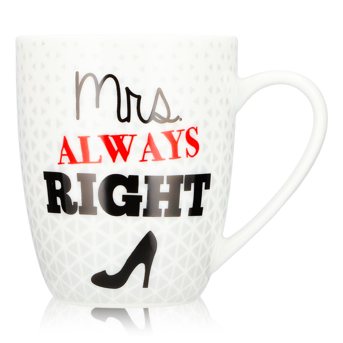 No Name Vetro vario 0,35 l Mrs. Always Right Tazza per te, bianca, in ceramica