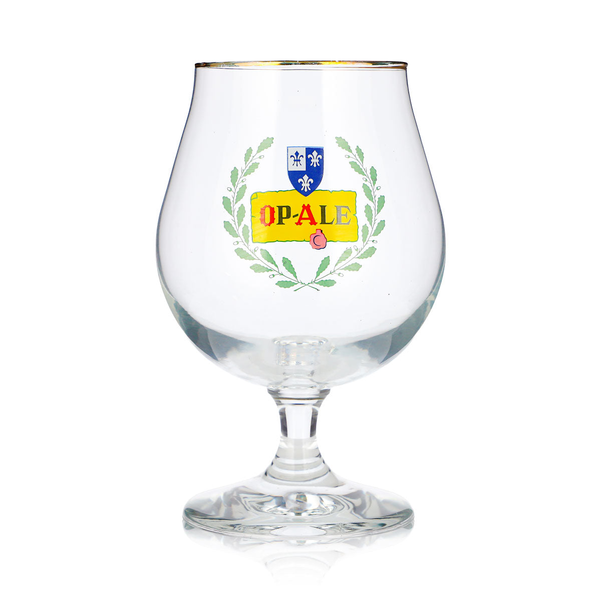 Bicchiere da birra Op-Ale a forma di coppa da 0,5 l, con bordo dorato, Durobor – Vista 2