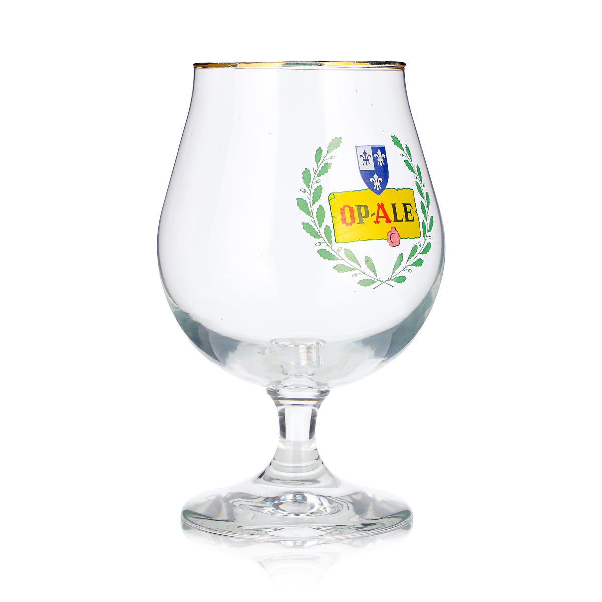 Bicchiere da birra Op-Ale a forma di coppa da 0,5 l, con bordo dorato, Durobor – Vista 3