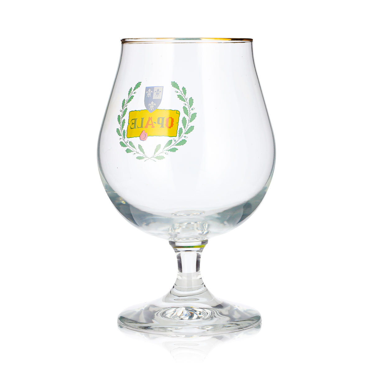 Bicchiere da birra Op-Ale a forma di coppa da 0,5 l, con bordo dorato, Durobor – Vista 4
