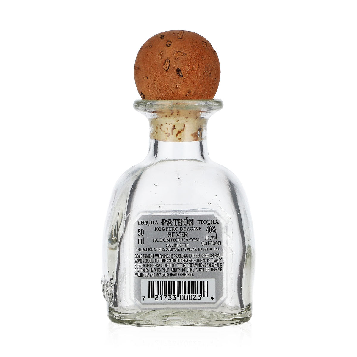 Bicchiere da tequila Patron da 50 ml, bottiglia da esposizione – Vista 3