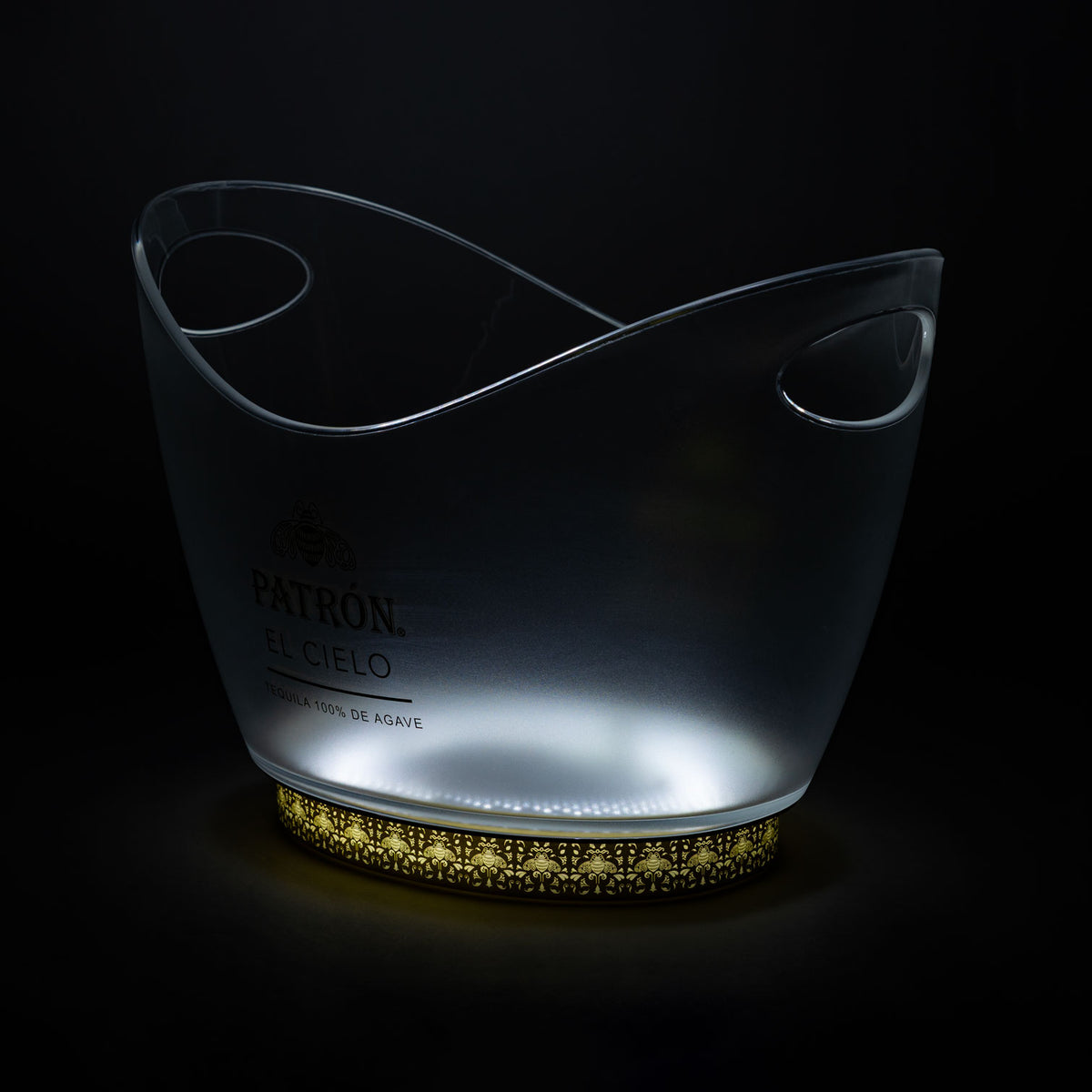 Raffreddatore a batteria Patron Tequila LED "EL Cielo Illuminated Ice Bucket" con alimentatore incluso – Vista 6