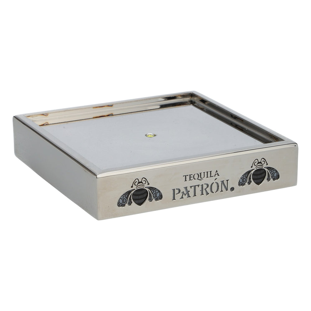 Insegna luminosa a LED Patron Tequila Glorifier, modello singolo, a batteria, 0,7 l, argento