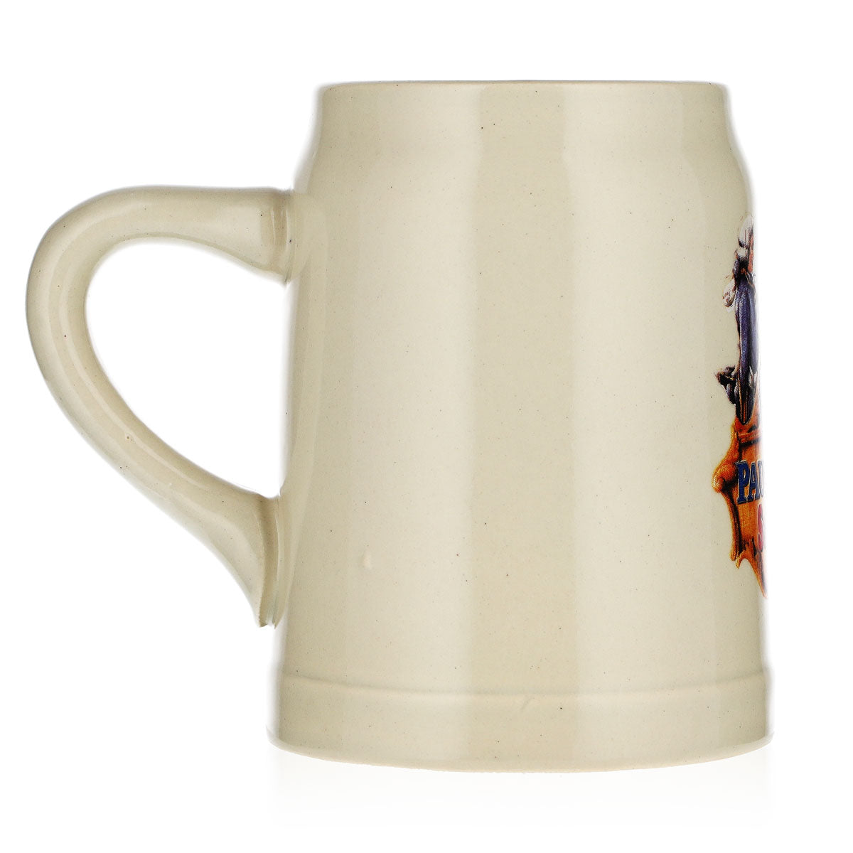 Bicchiere da birra Paulaner da 0,25 l, boccale in terracotta Salvator, boccale da birra bianca in terracotta, mini boccale in terracotta – Vista 3