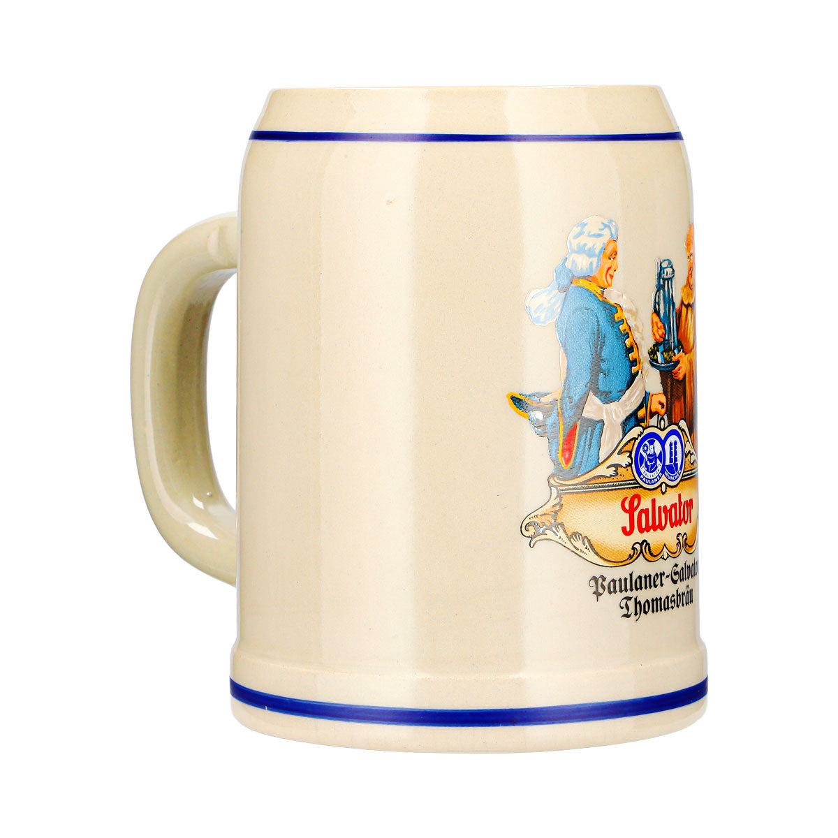 Bicchiere da birra Paulaner da 0,5 l, boccale Salvator Thomasbräu, Ton Gerz – Vista 2