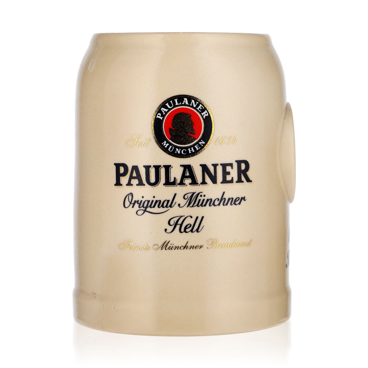 Bicchiere da birra Paulaner da 0,5 l, boccale in terracotta con decorazione a specchio "Original Münchner", terracotta – Vista 2