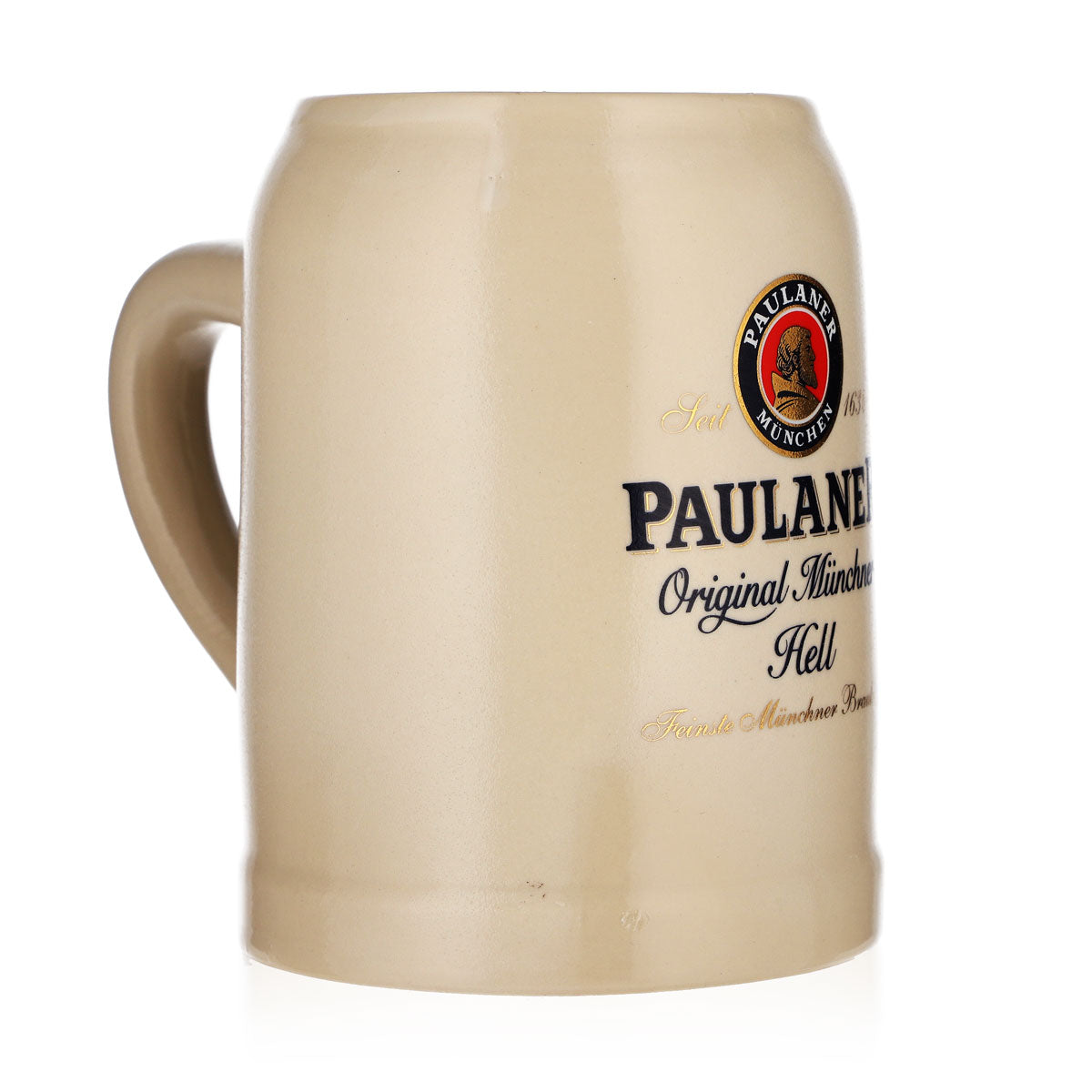 Bicchiere da birra Paulaner da 0,5 l, boccale in terracotta con decorazione a specchio "Original Münchner", terracotta – Vista 3