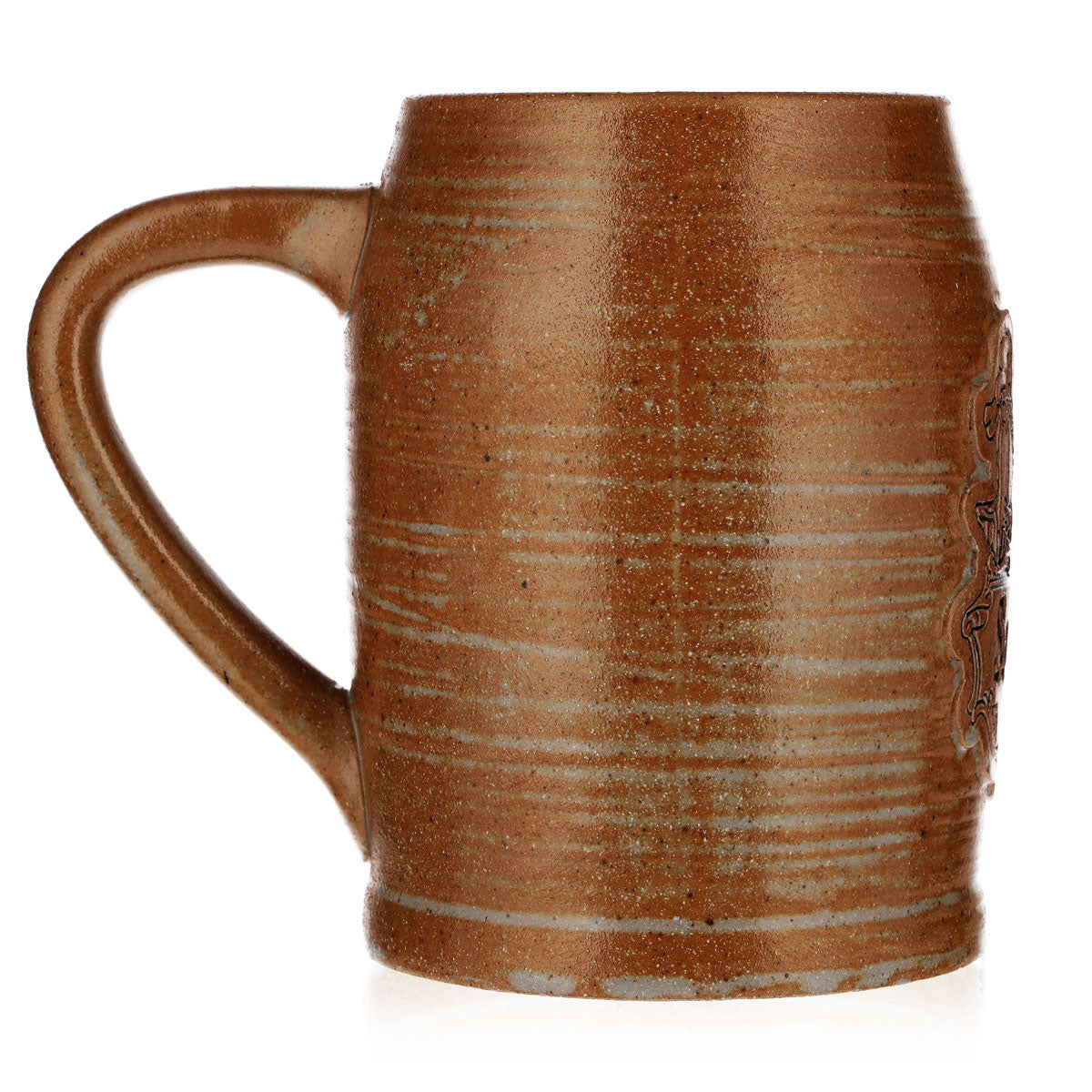 Bicchiere da birra Paulaner da 0,73 l, boccale in terracotta Salvator – Vista 3