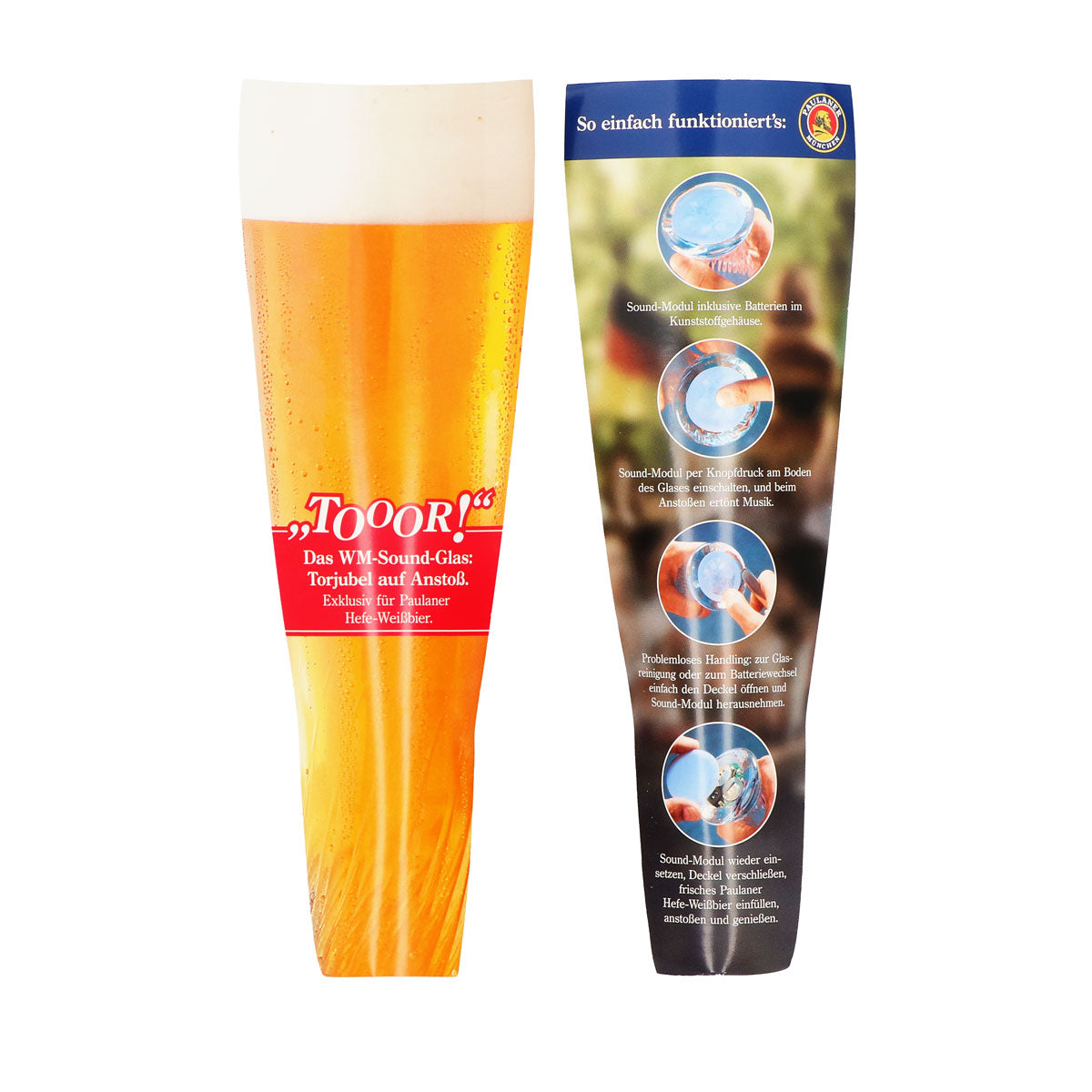 Bicchiere da birra Paulaner Bicchiere da birra bianca Bicchiere in edizione limitata Mondiali 2010 Illuminazione – Vista 4