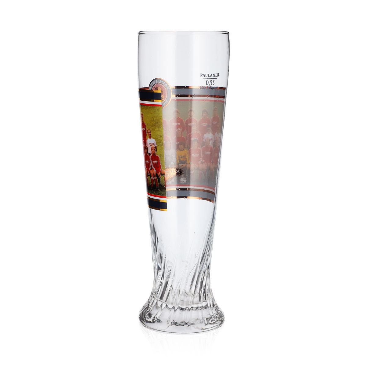 Bicchiere da birra Paulaner da 0,5 l, FC Bayern Monaco, campione di Germania 1982, con rilievo – Vista 3