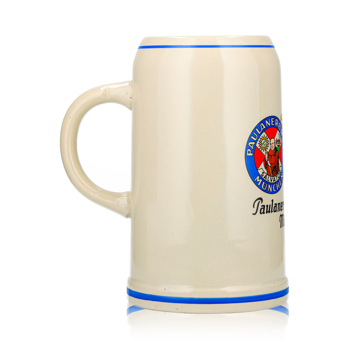 Bicchiere da birra Paulaner, boccale in terracotta da 1 l, bicchiere da birra Thomasbräu Monaco di Baviera, Rastal, terracotta – Vista 4
