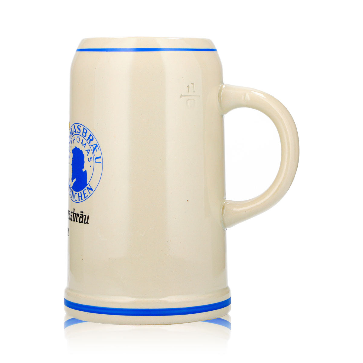 Bicchiere da birra Paulaner, boccale in terracotta da 1 l, bicchiere da birra Thomasbräu Monaco di Baviera, Rastal, terracotta – Vista 6