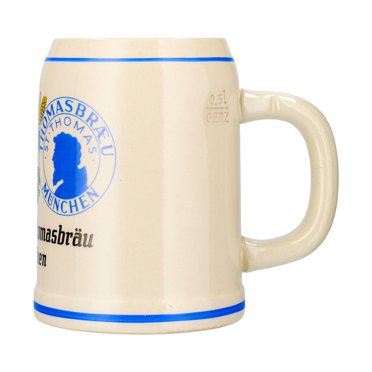 Bicchiere da birra Paulaner, boccale in terracotta, boccale da birra da collezione, 0,5 l, Thomasbräu Monaco di Baviera, terracotta Rastal – Vista 6