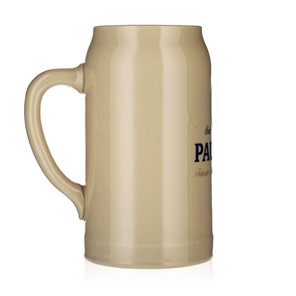 Paulaner, boccale in vetro, boccale da birra bianca in terracotta, boccale da birra in ceramica, 1,0 l, boccale da birra, bicchiere da birra – Vista 3