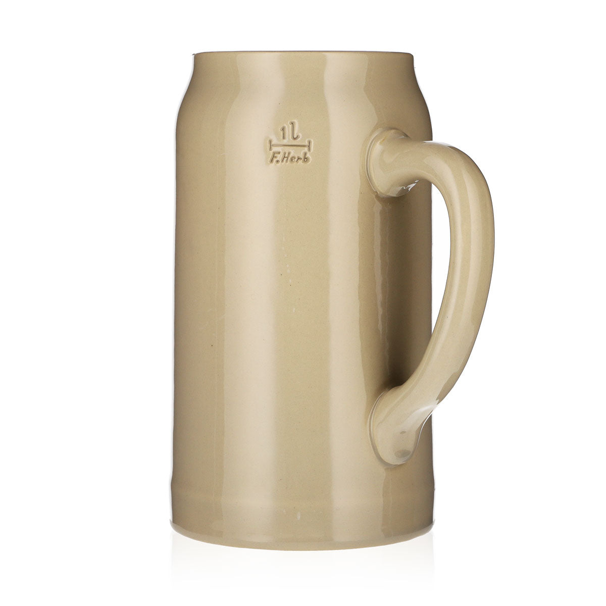 Paulaner, boccale in vetro, boccale da birra bianca in terracotta, boccale da birra in ceramica, 1,0 l, boccale da birra, bicchiere da birra – Vista 4