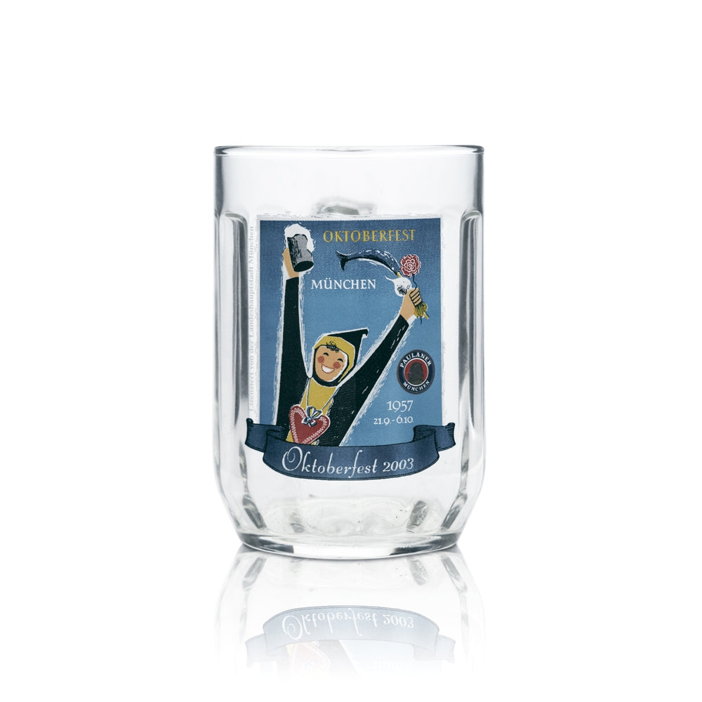 Bicchiere da collezione Paulaner 0,5 l boccale Humpen Seidel Oktoberfest 2003 Bicchieri Baviera Rar
