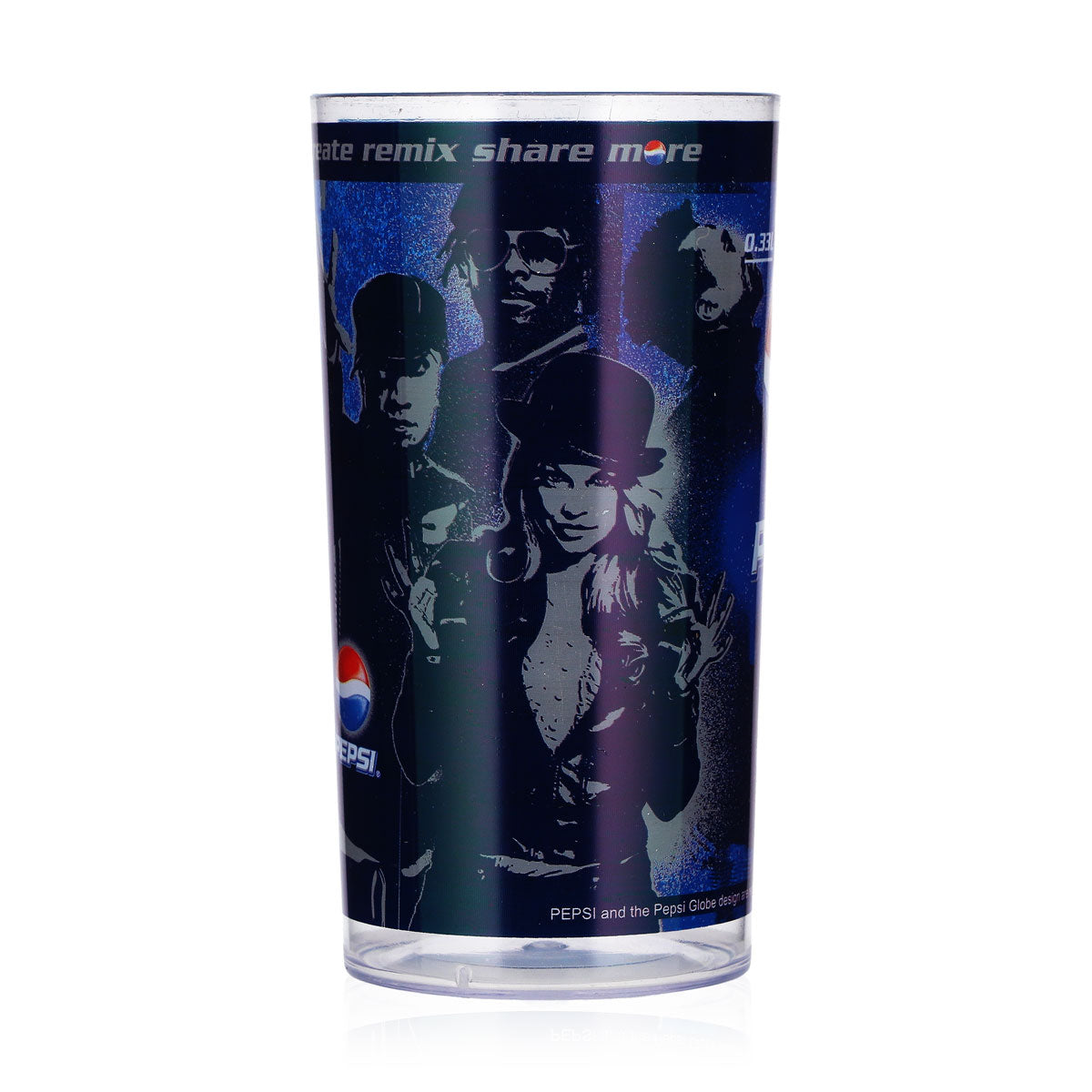 Bicchiere per bibite Pepsi da 0,33 l, riutilizzabile, con motivo dei Black Eyed Peas, 1 blu, in plastica – Vista 2