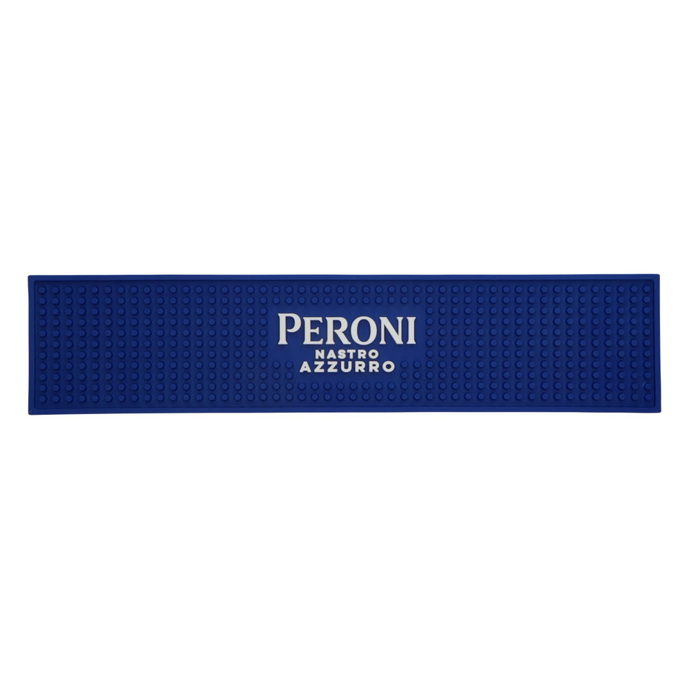 Tappetino da bar Peroni Nastro Azzurro blu, nuovo, originale, in gomma, accessorio per birra