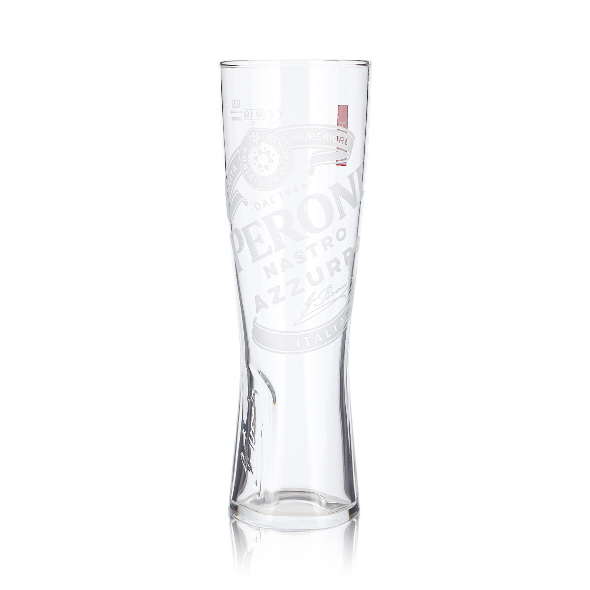 Bicchiere da birra Peroni da 0,5 l, a calice, con logo rosso verticale (Signature) – Vista 2