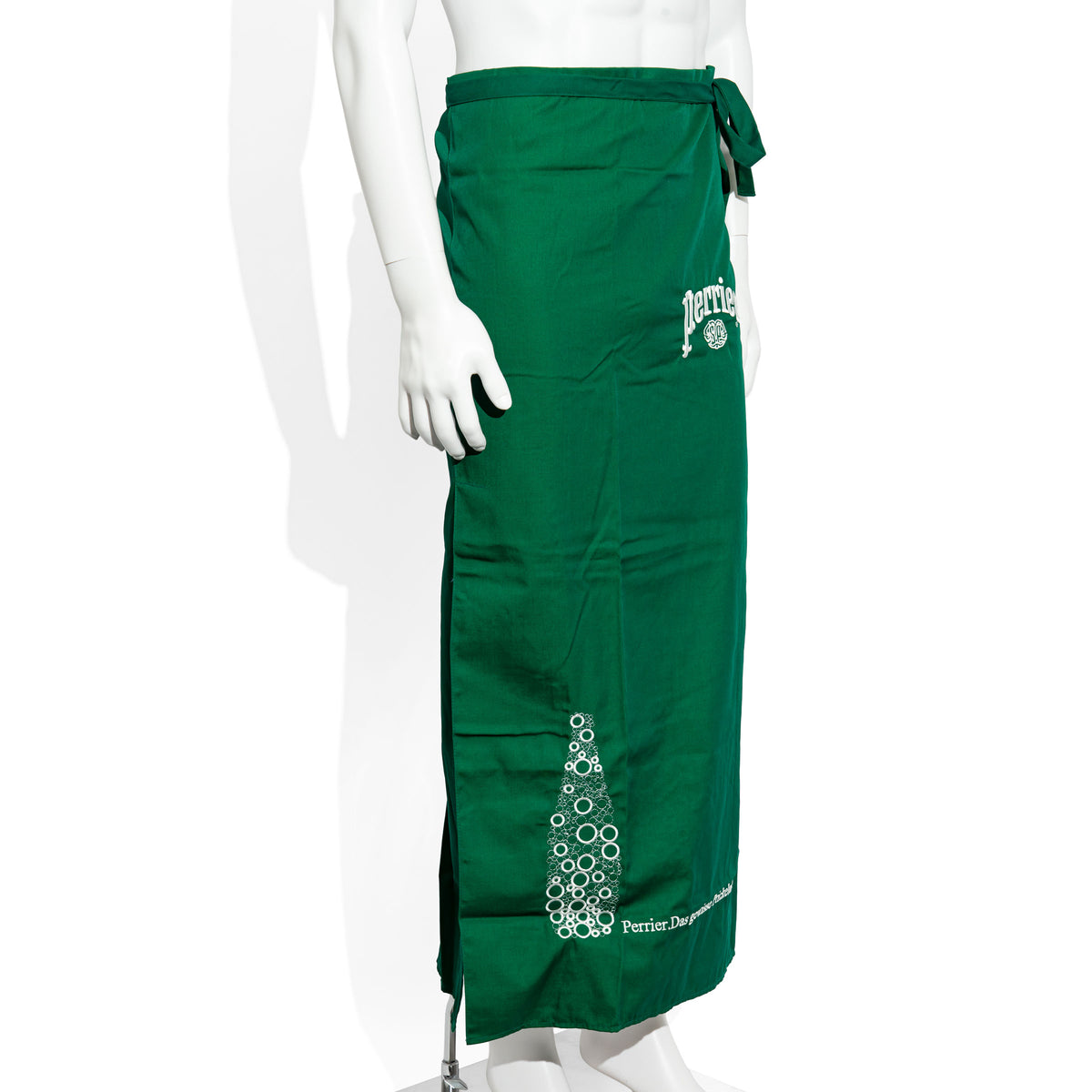 Acqua Perrier, bicchiere, grembiule da bistrot verde, grembiule in tessuto misto – Vista 2