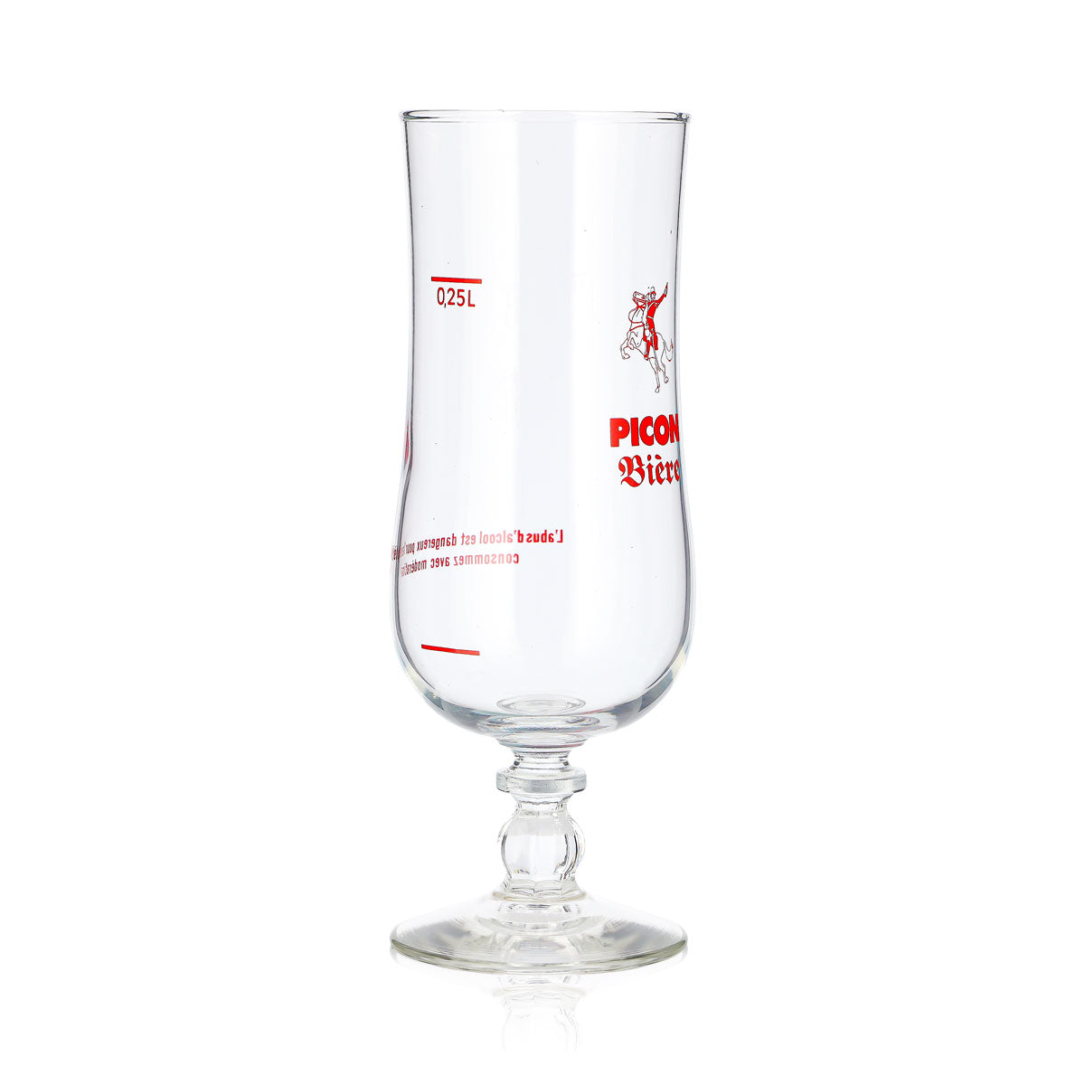 Bicchiere da birra Picon da 0,25 l, a forma di coppa, con logo rosso, Durobor Windsor – Vista 2