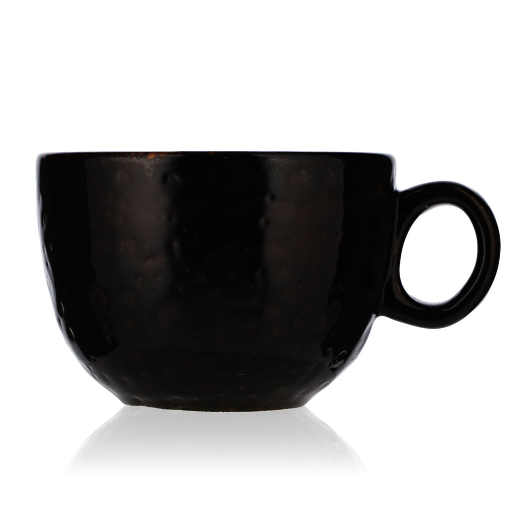Porcellana  Tazza da caffè Tazza da latte con manico Nero opaco