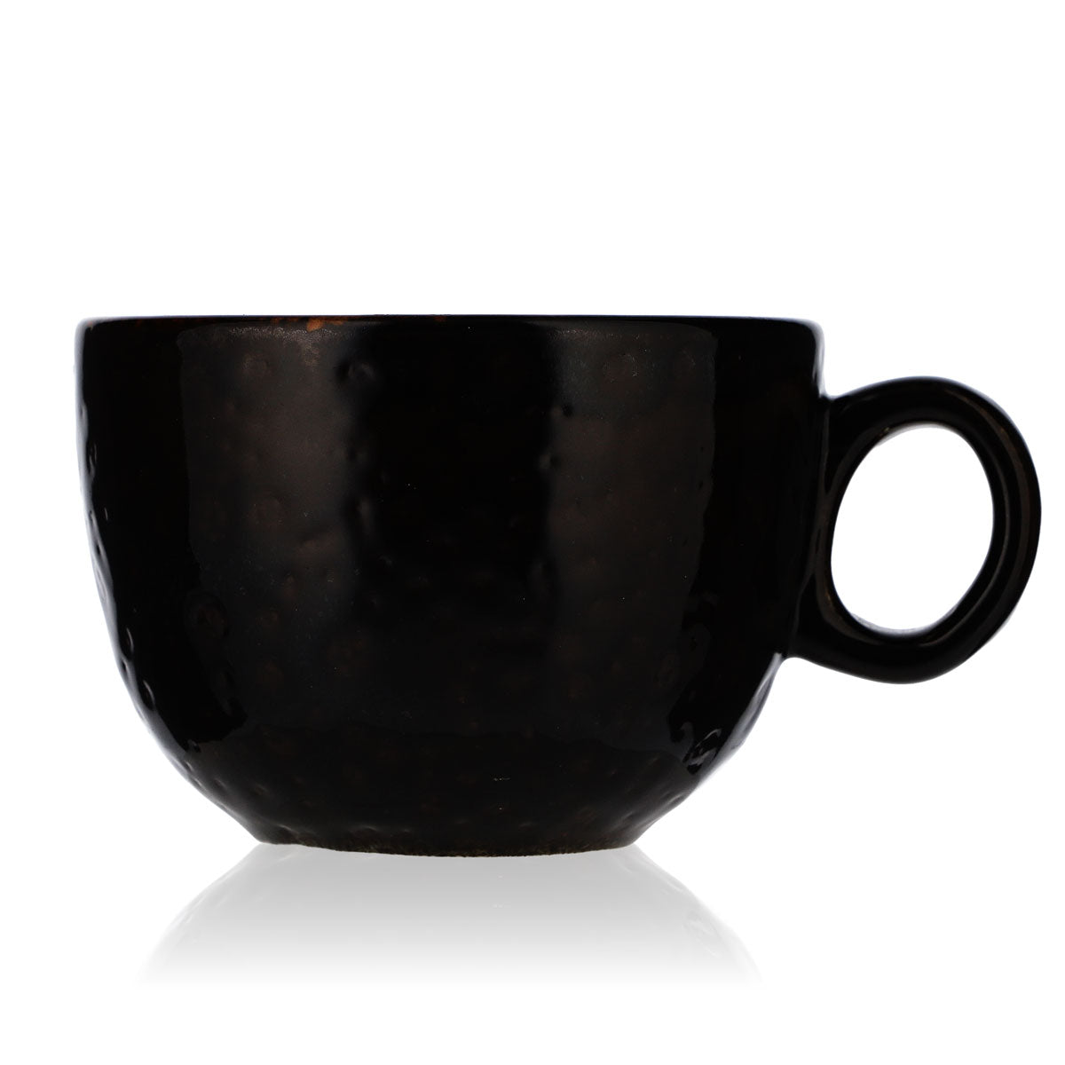 Porcellana  Tazza da caffè Tazza da latte con manico Nero opaco
