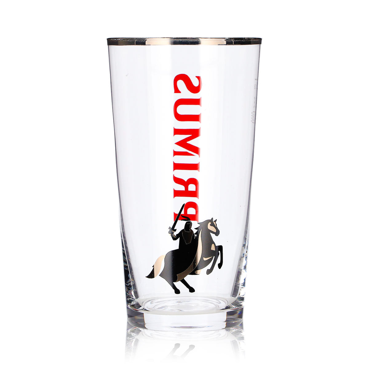 Bicchiere da birra Primus da 0,25 l con bordo platino e logo del cavaliere Rastal – Vista 2