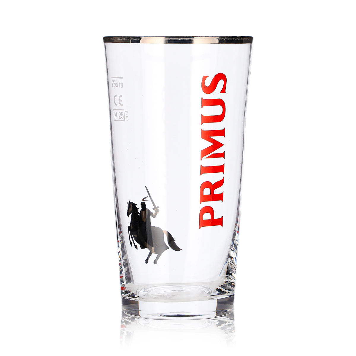 Bicchiere da birra Primus da 0,25 l con bordo platino e logo del cavaliere Rastal – Vista 4