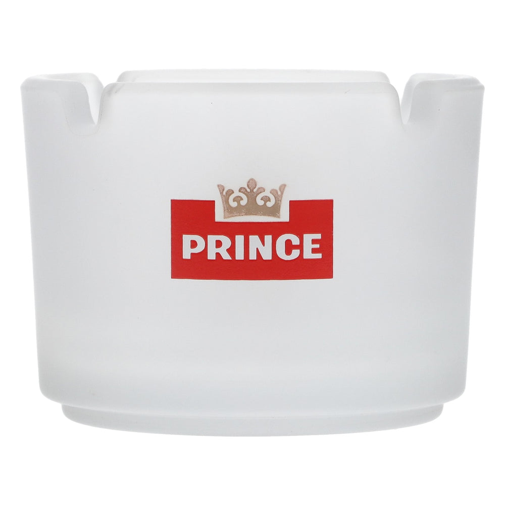 Prince Denmark Posacenere in vetro satinato, rotondo, color tabacco