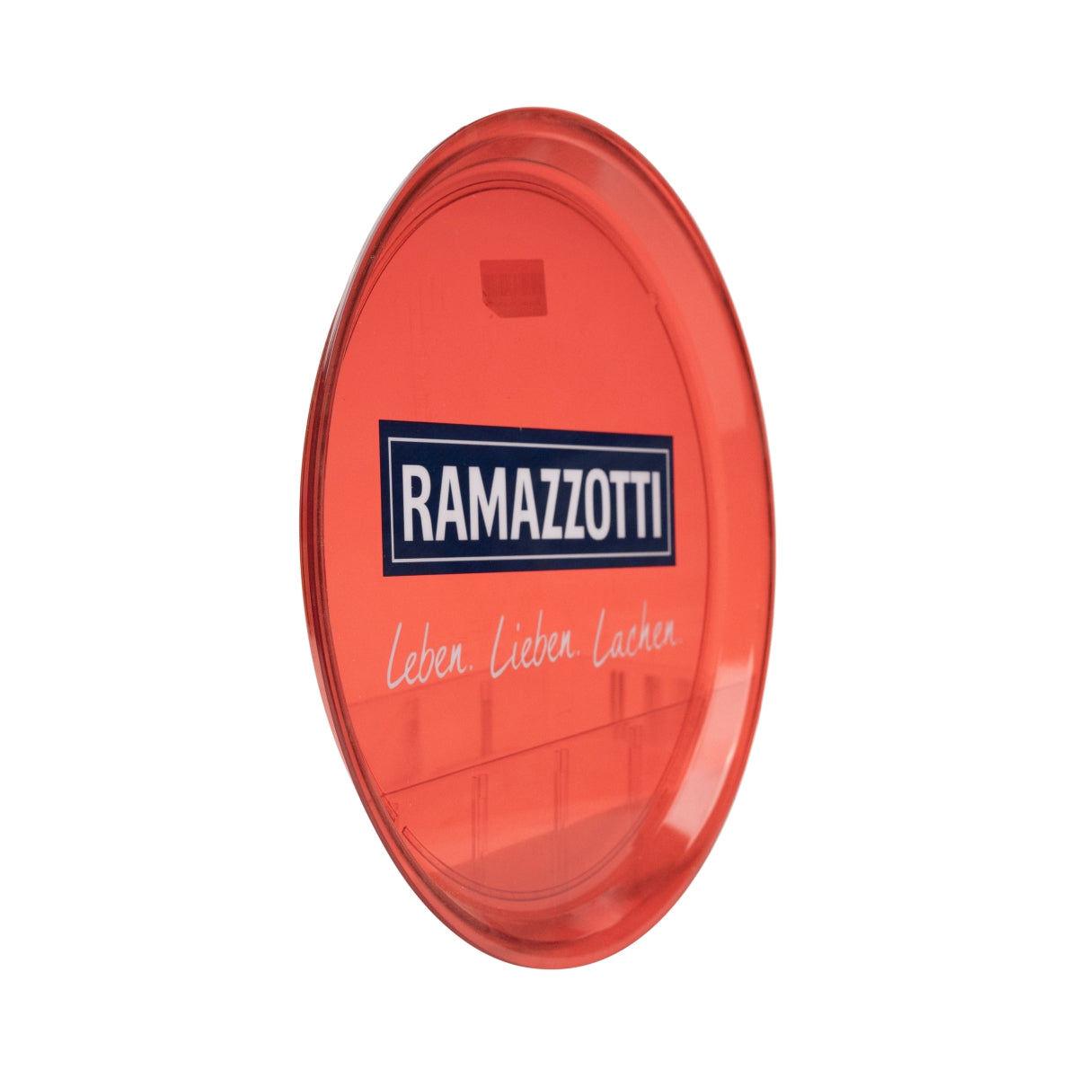 Ramazotti Liquore Vassoio Vassoio da portata Vassoio da cameriere Rosso Trasparente Vivere Amare Ridere – Vista 3