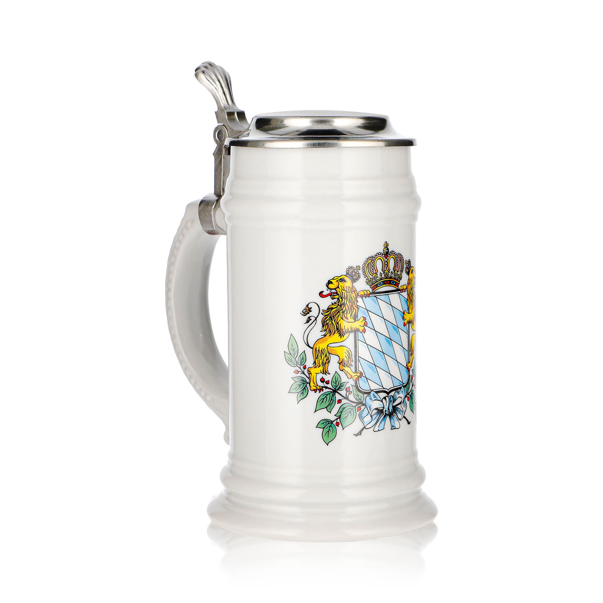 Bicchiere da birra Rastal da 0,5 l, boccale in terracotta con stemma della Baviera