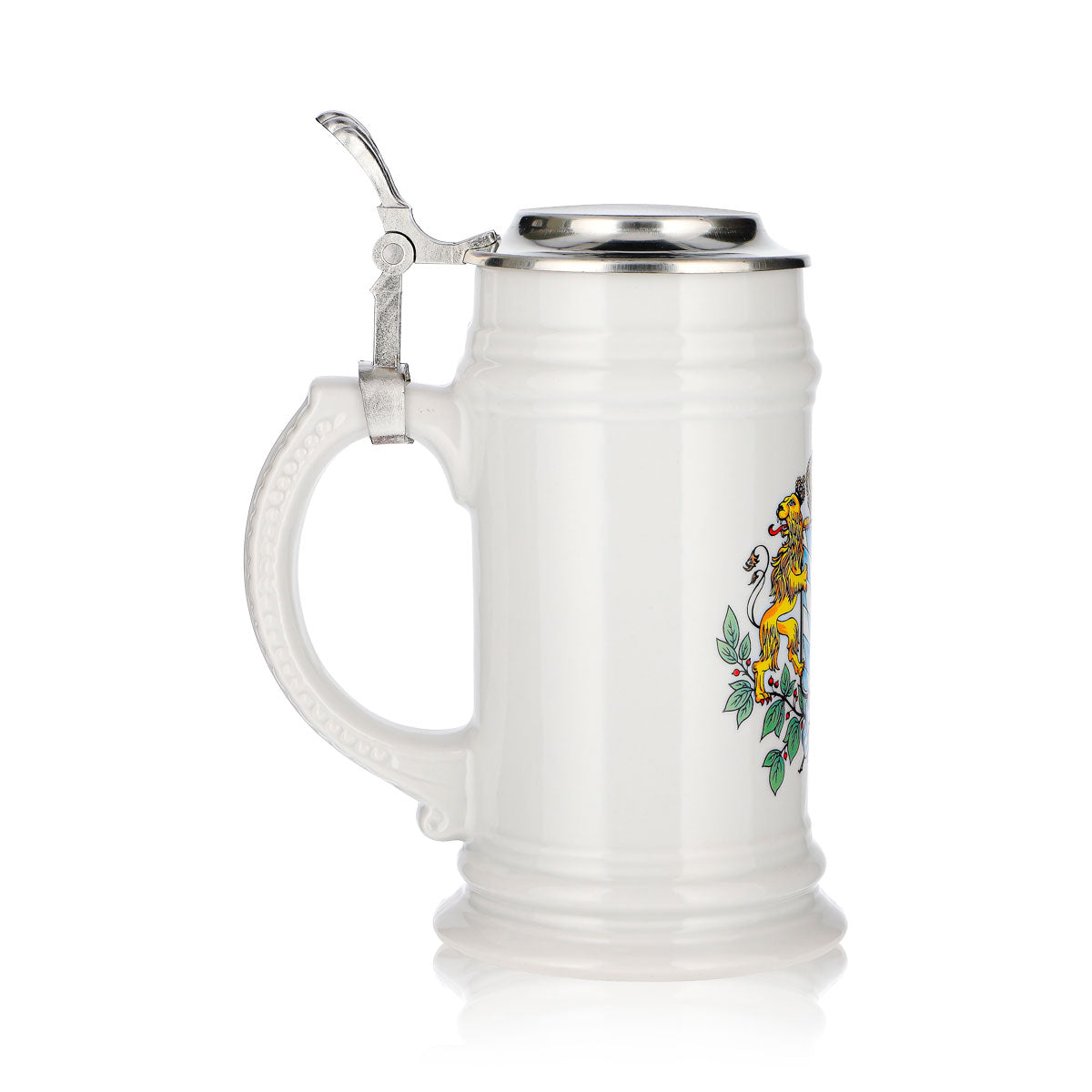 Bicchiere da birra Rastal da 0,5 l, boccale in terracotta con stemma della Baviera – Vista 3