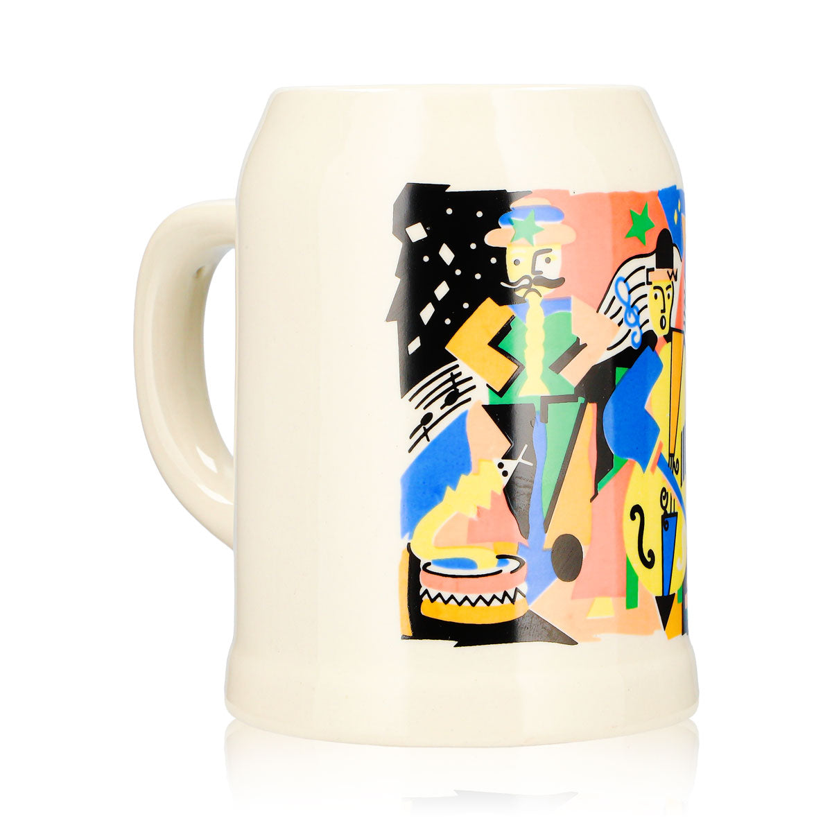 Bicchiere da birra Rastal da 0,5 l, boccale in terracotta "Partytime", arancione/giallo – Vista 2