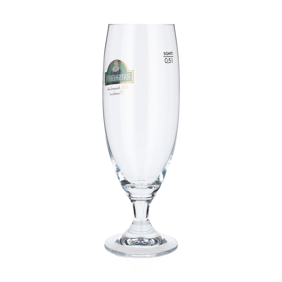 Bicchiere da birra Ratsherrn da 0,5 l, bicchiere a coppa con logo verde, bicchiere da birra Sahm, bicchiere da Pils, bicchiere da pinta – Vista 3