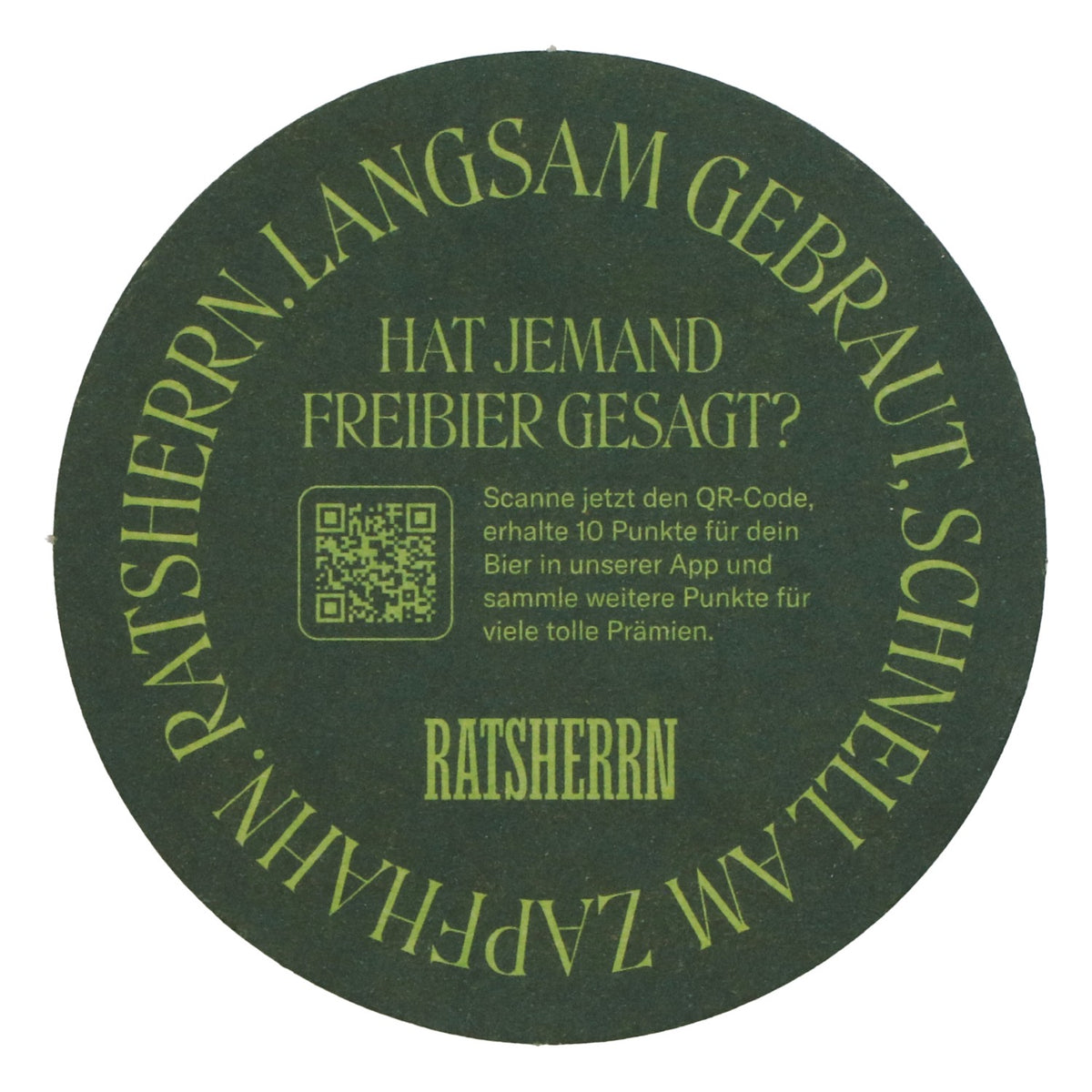 Sottobicchiere da birra "Ratsherrn" verde, nuovo, in carta, sottobicchiere per bicchieri – Vista 3