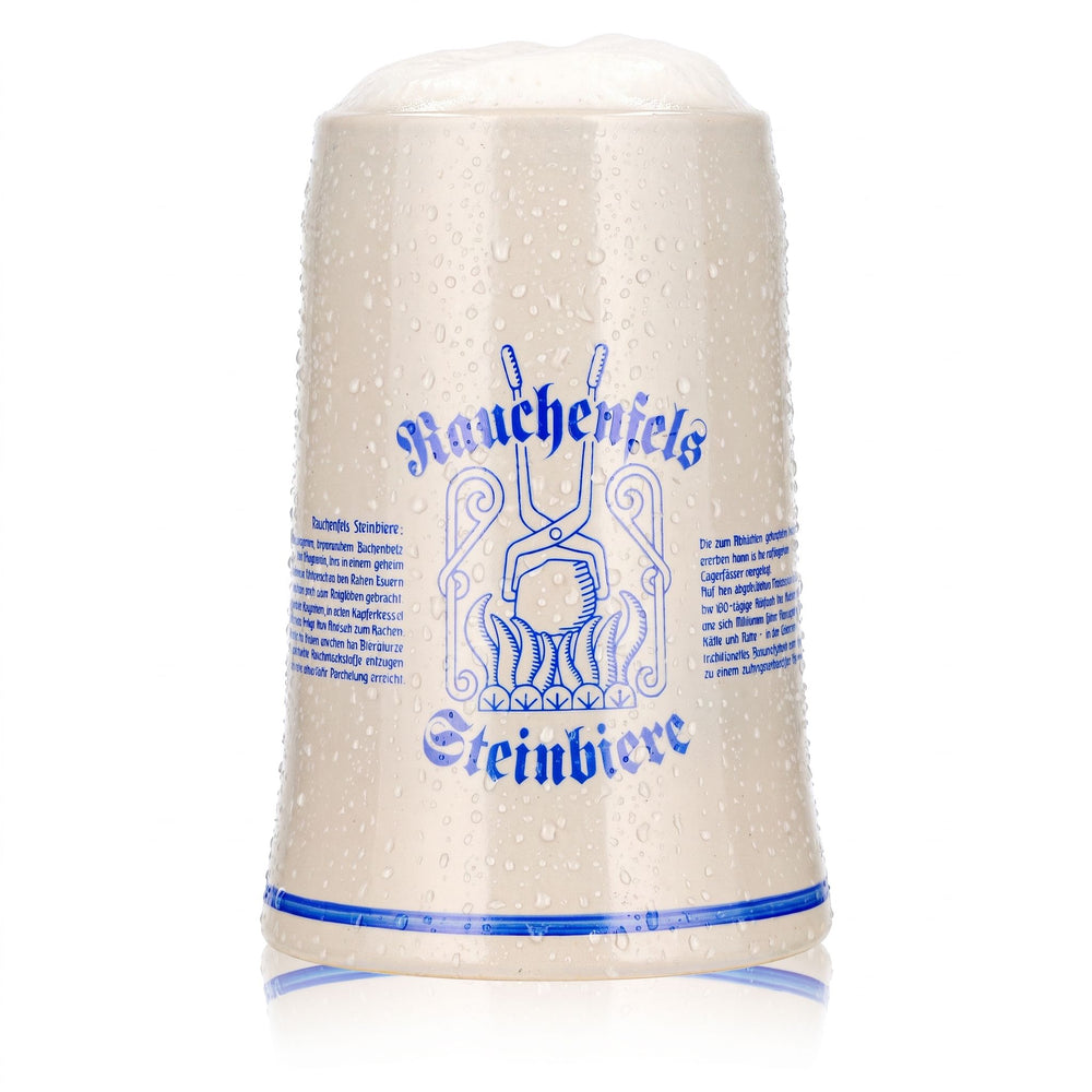 Bicchiere da birra Rauchenfels, boccale in terracotta da 0,3 l, boccale da birra, birra in boccale, birra in terracotta