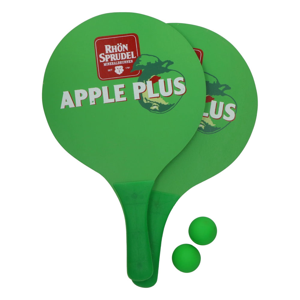Set da beach tennis Rhön Sprudel con 2 racchette e 2 palline, verde