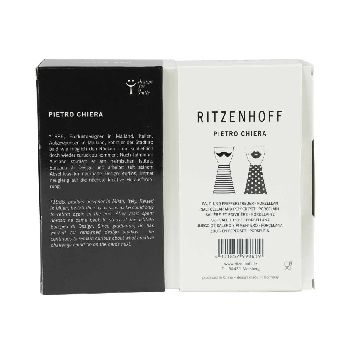 Ritzenhoff Mr. Salt Mrs. Pepper Spargitore Sale Pepe Spezie Cucina Pietro Chiera – Vista 5