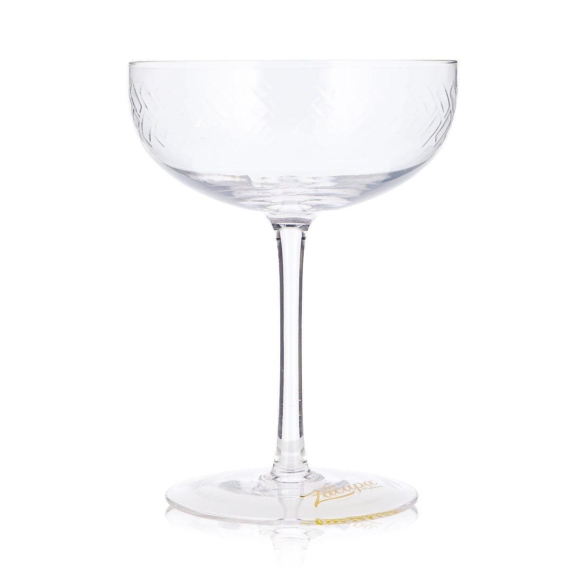 Bicchiere da rum Ron Zacapa da 0,28 l, a calice, con logo giallo – Vista 3