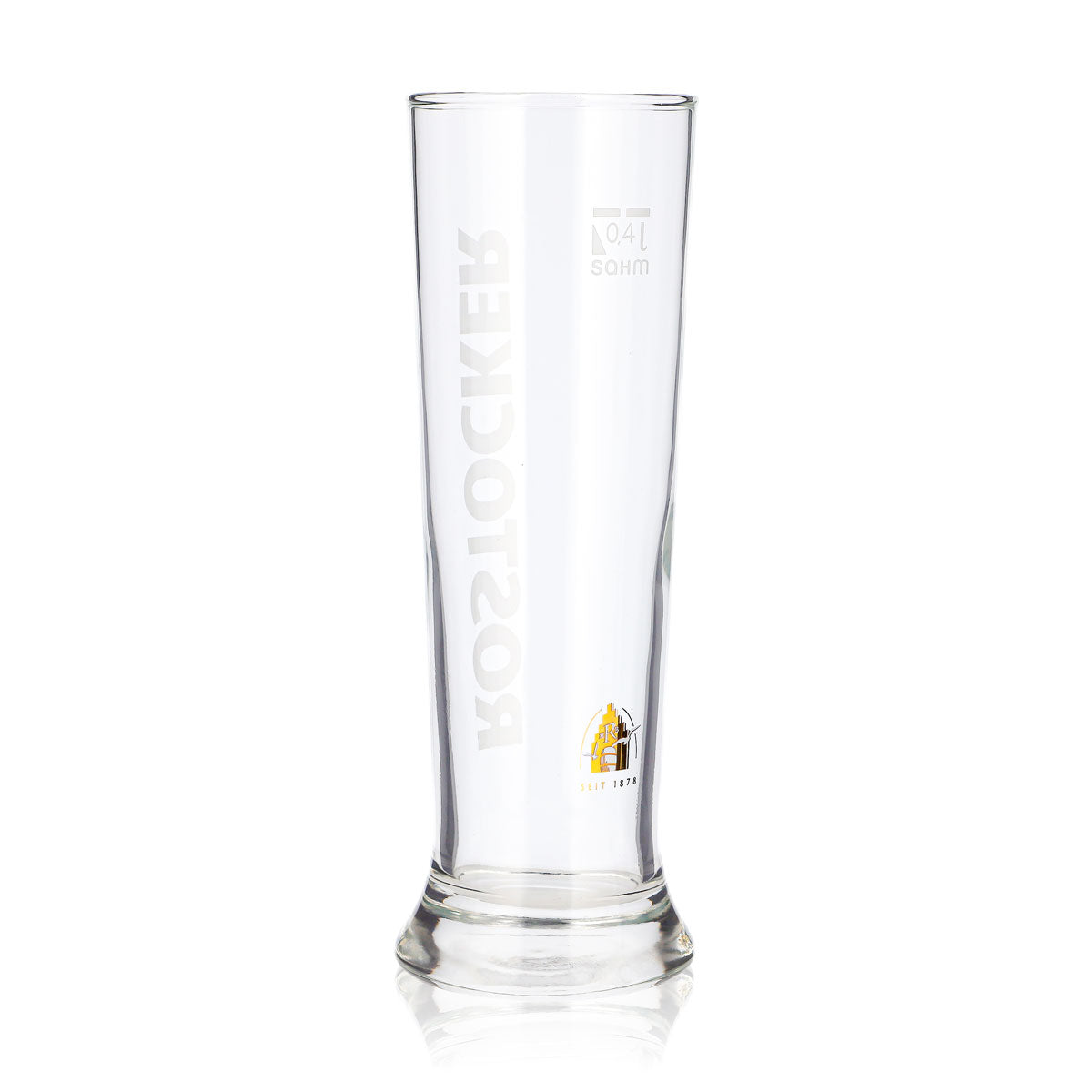 Bicchiere da birra di Rostock da 0,4 l, bicchiere a coppa dal 1878, bicchiere da birra Sahm, bicchiere da Pils, pinta – Vista 3